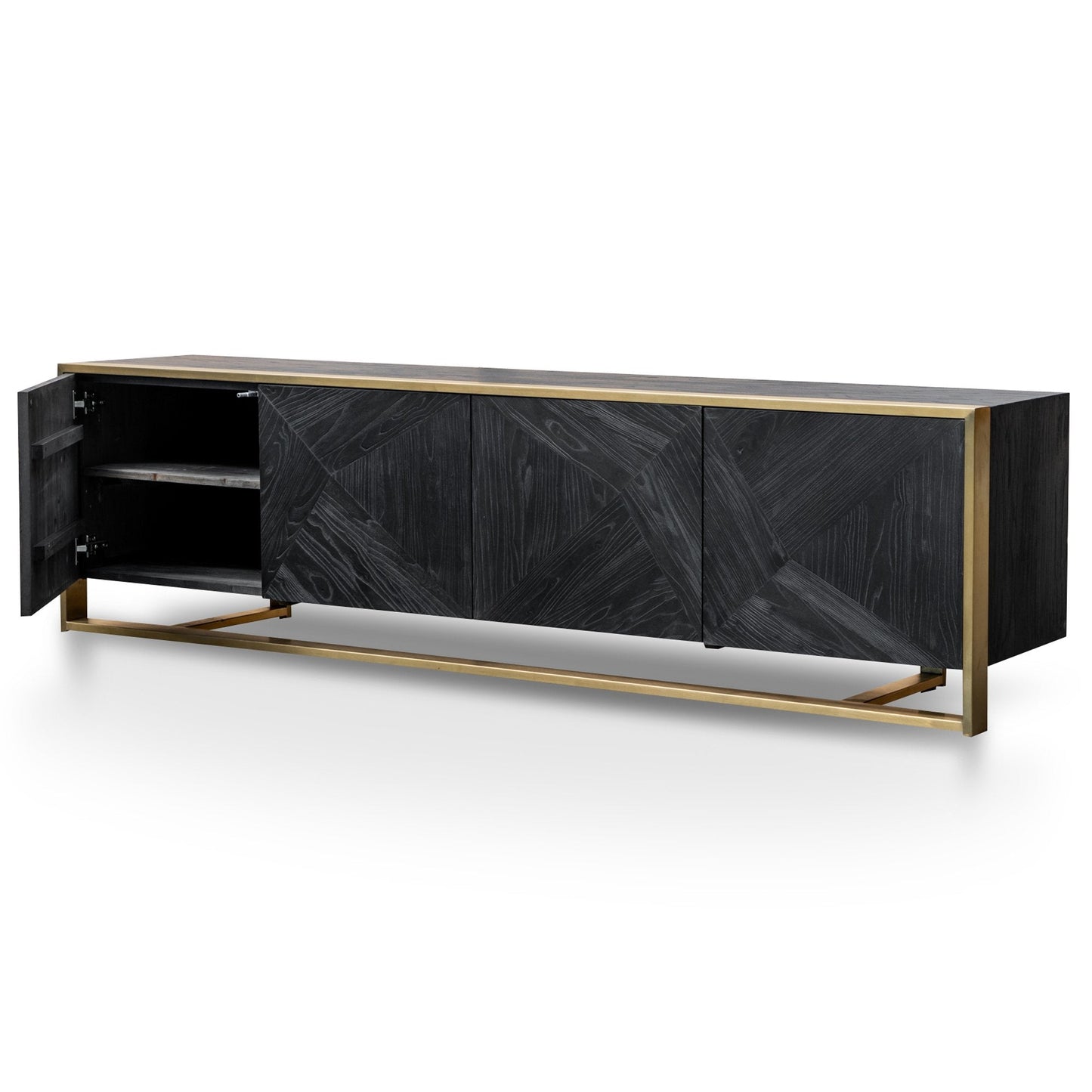 2.2m Entertainment TV Unit - Golden