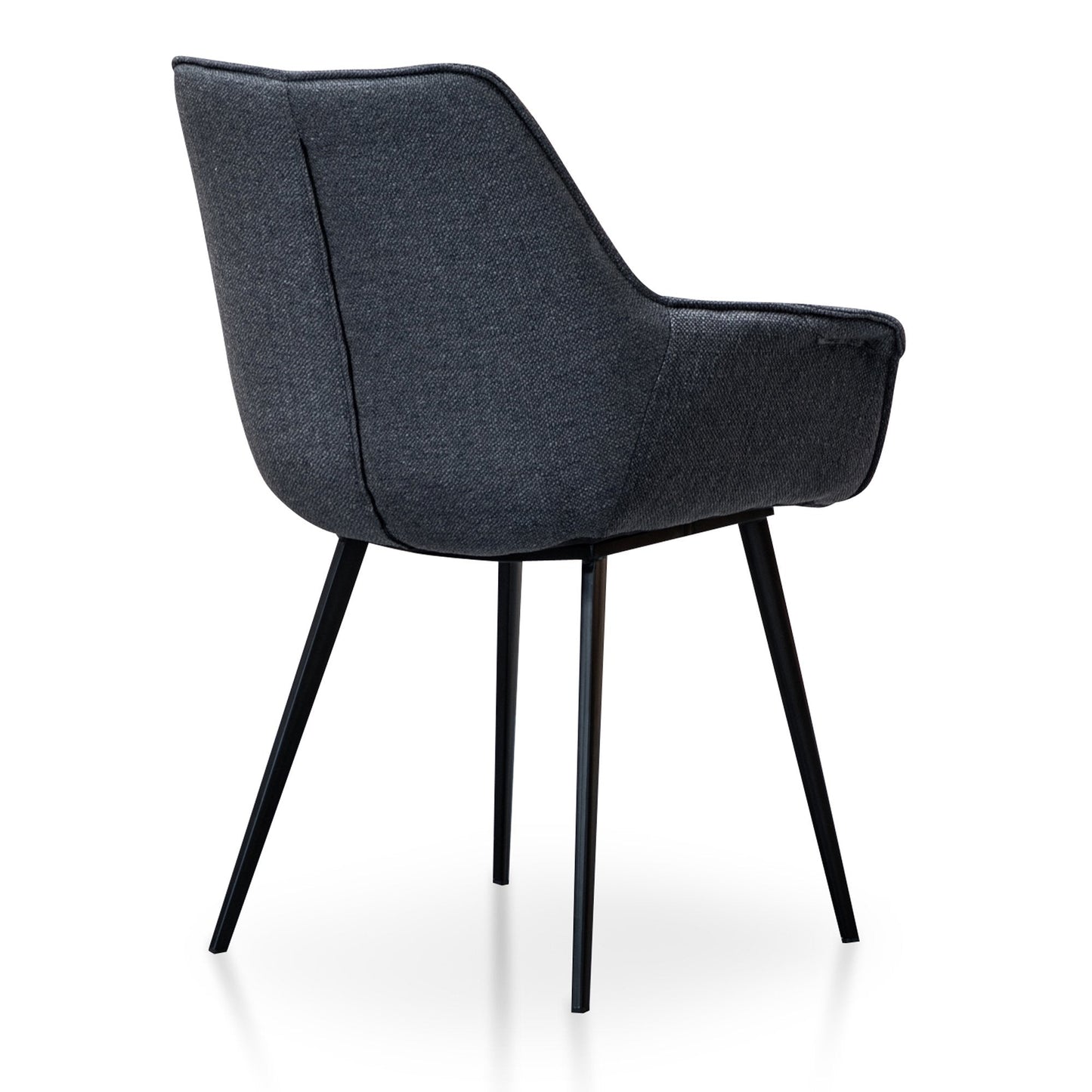 Ex Display - Nola Fabric Dining Chair - Charcoal Grey