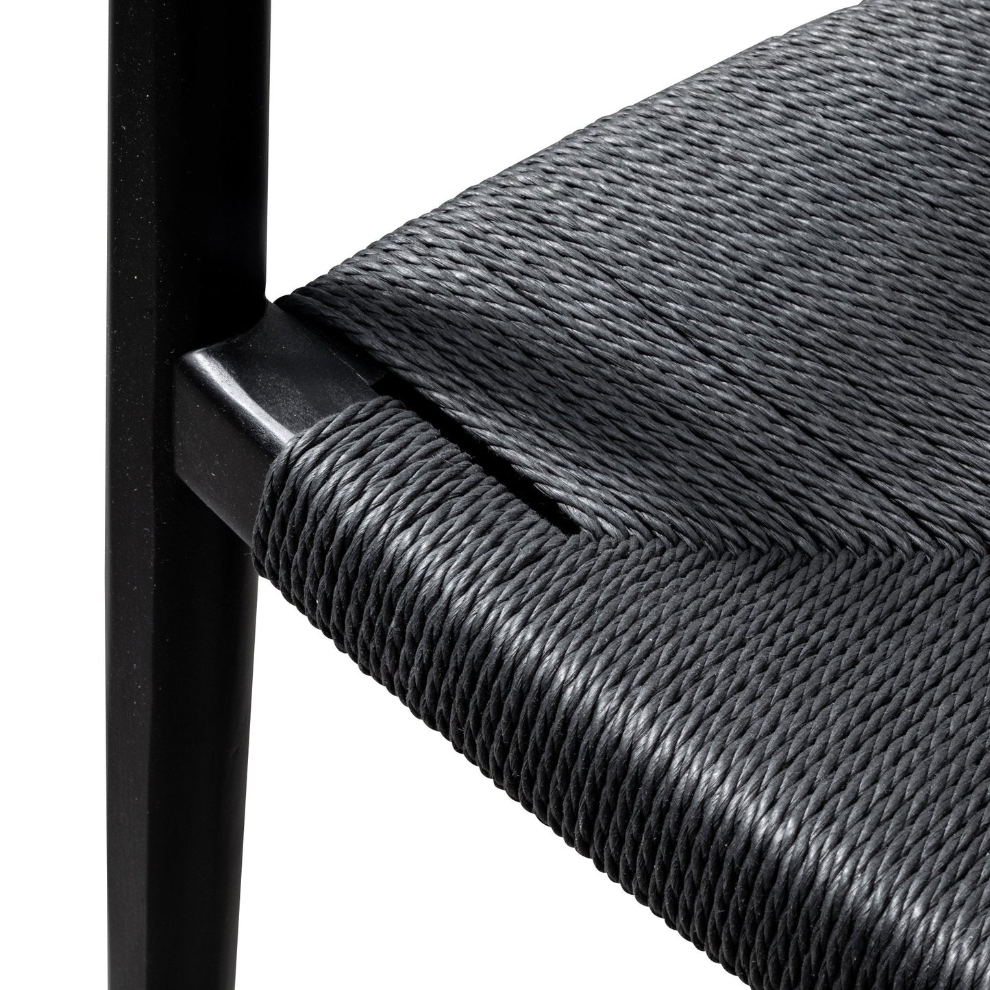 Set of 2 - Sunday Round Dining Armchair - Full Black