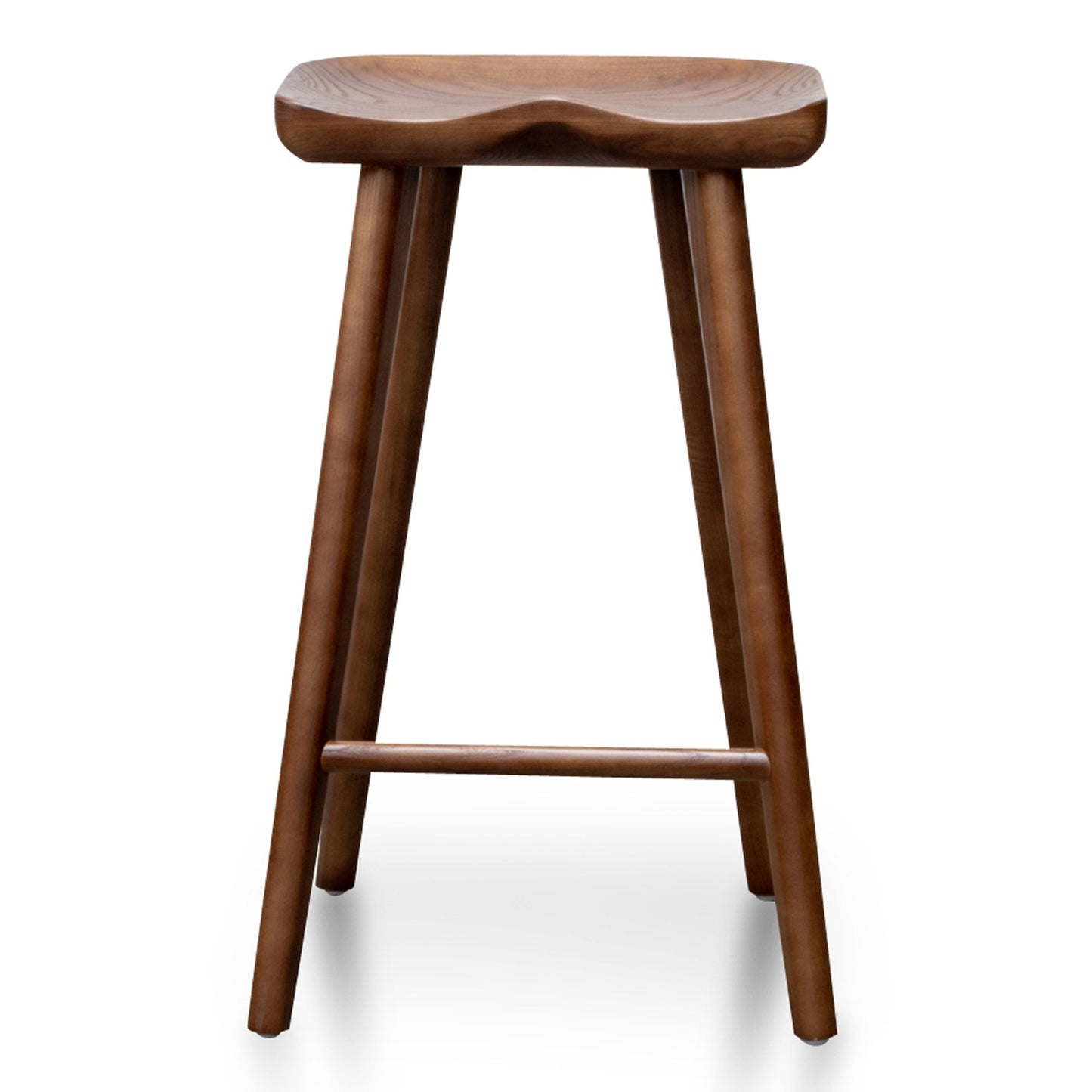 Set of 2 - Bethan 65cm Wooden Bar stool - Walnut