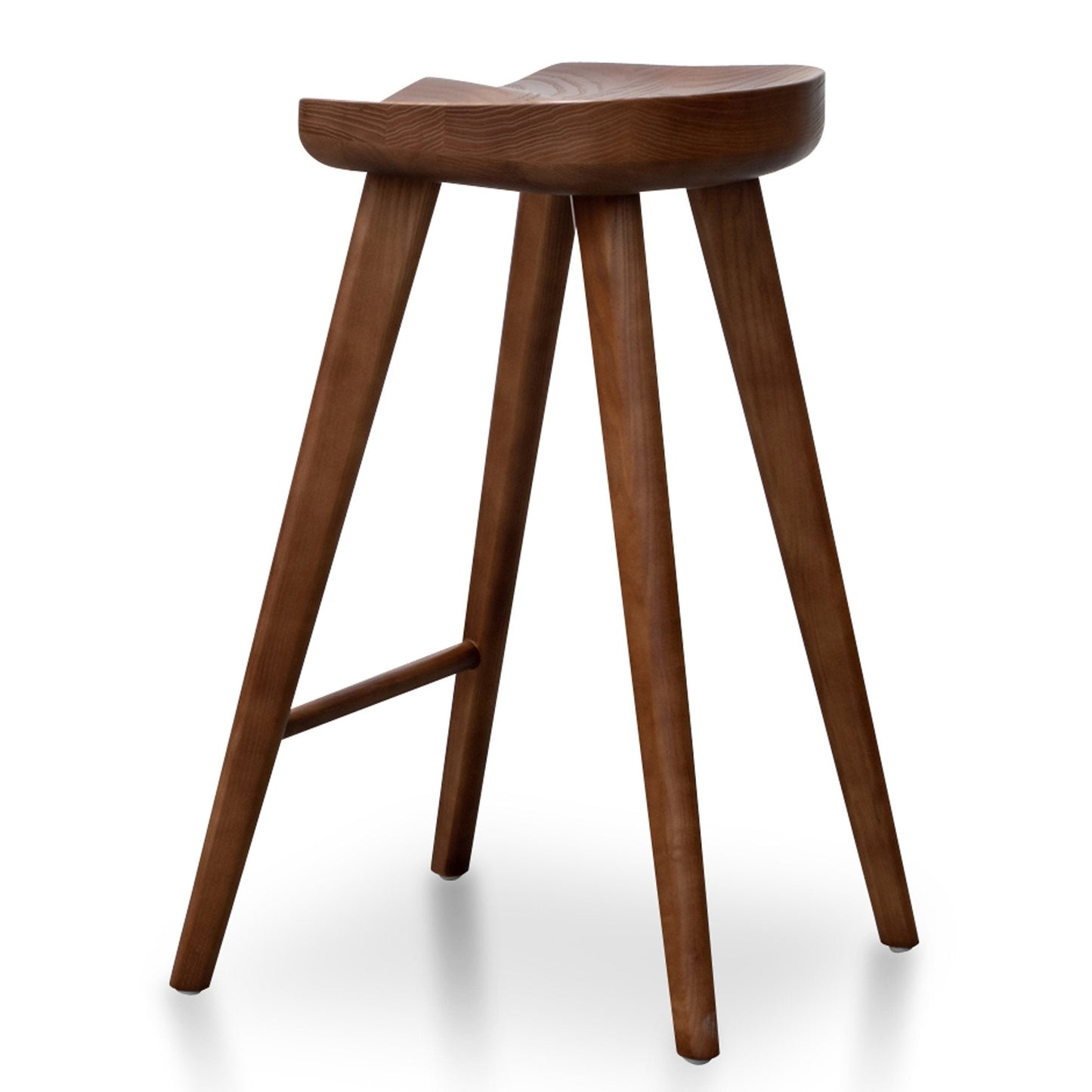Set of 2 - Bethan 65cm Wooden Bar stool - Walnut