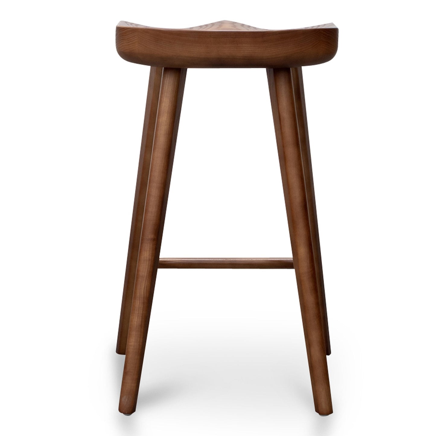 Set of 2 - Bethan 65cm Wooden Bar stool - Walnut