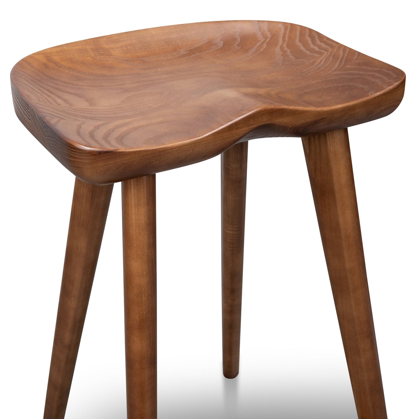 Set of 2 - Bethan 65cm Wooden Bar stool - Walnut
