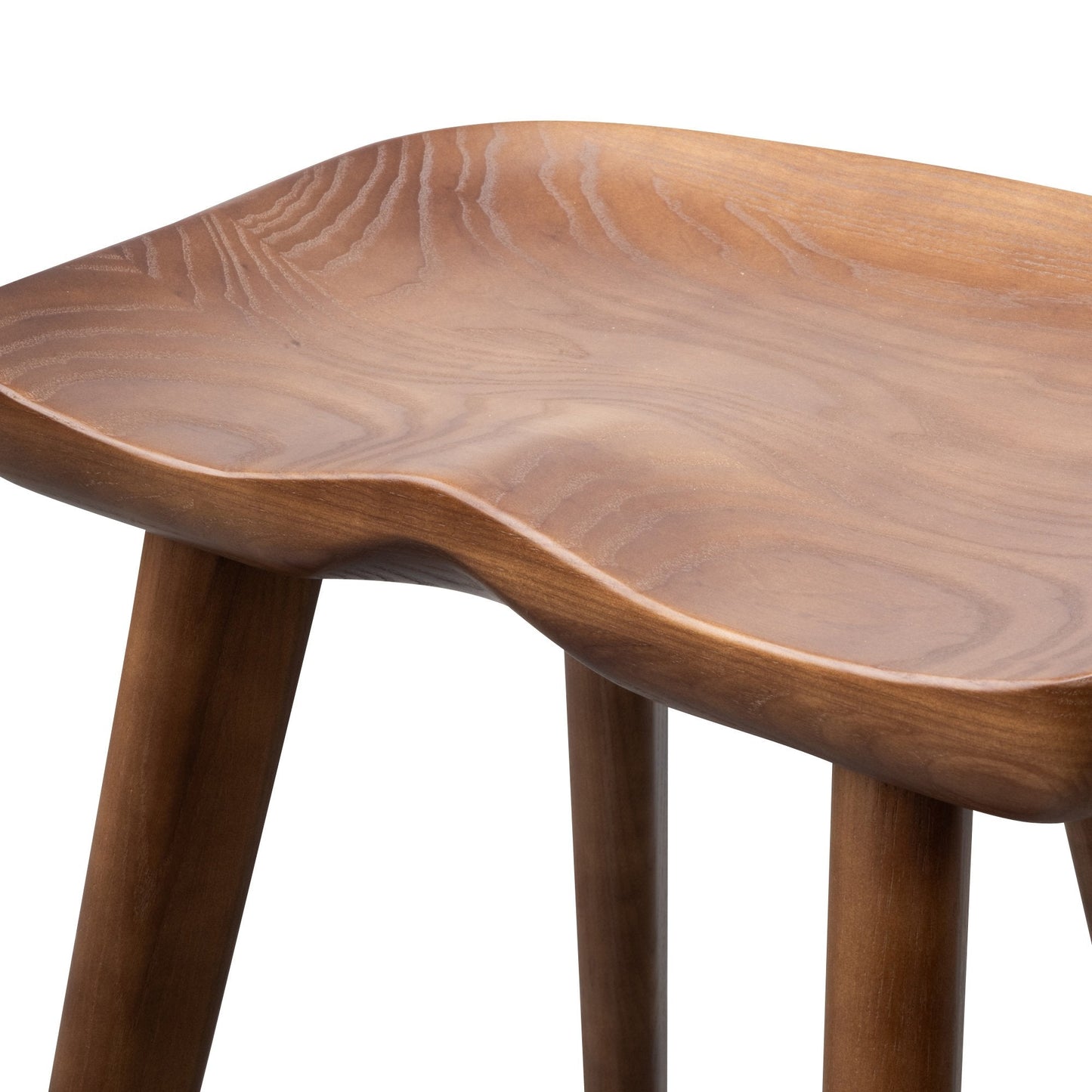 Set of 2 - Bethan 65cm Wooden Bar stool - Walnut