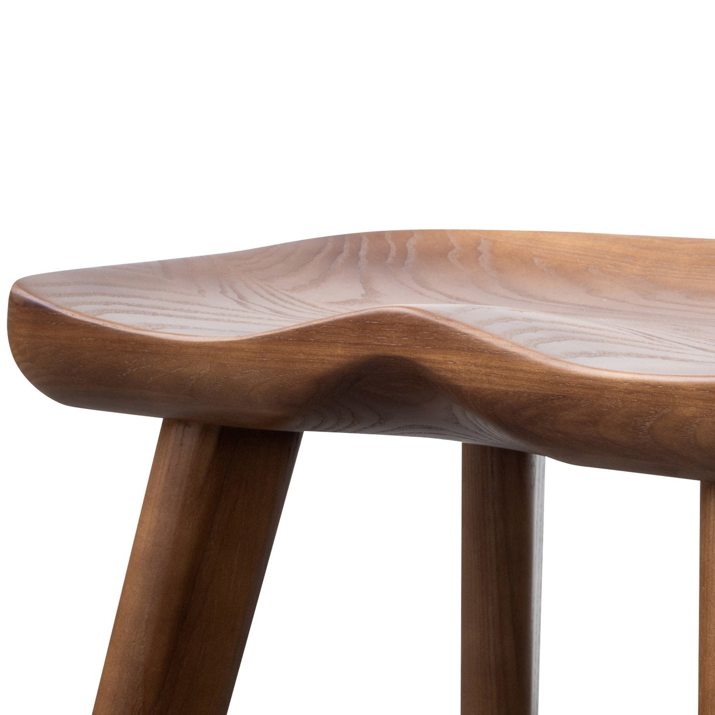 Set of 2 - Bethan 65cm Wooden Bar stool - Walnut