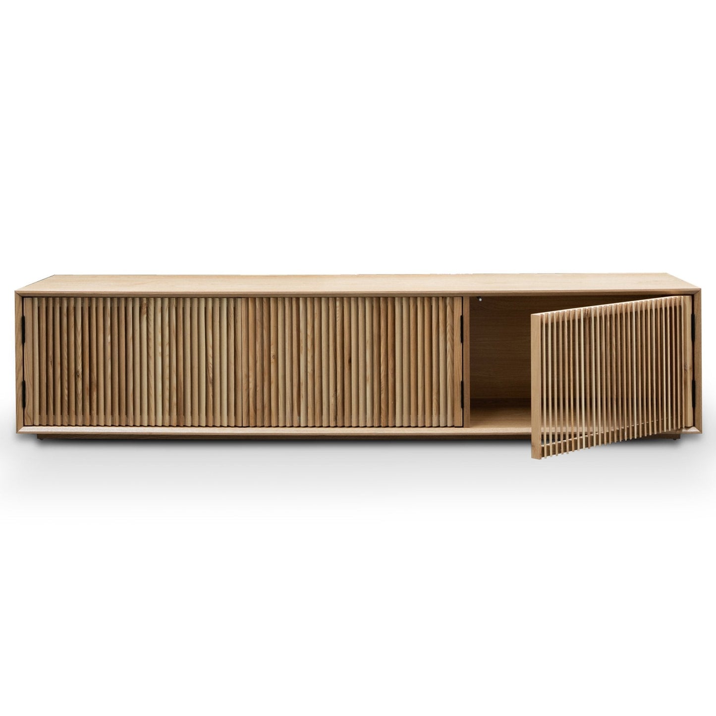 2m Wooden TV Entertainment Unit - Natural Ash