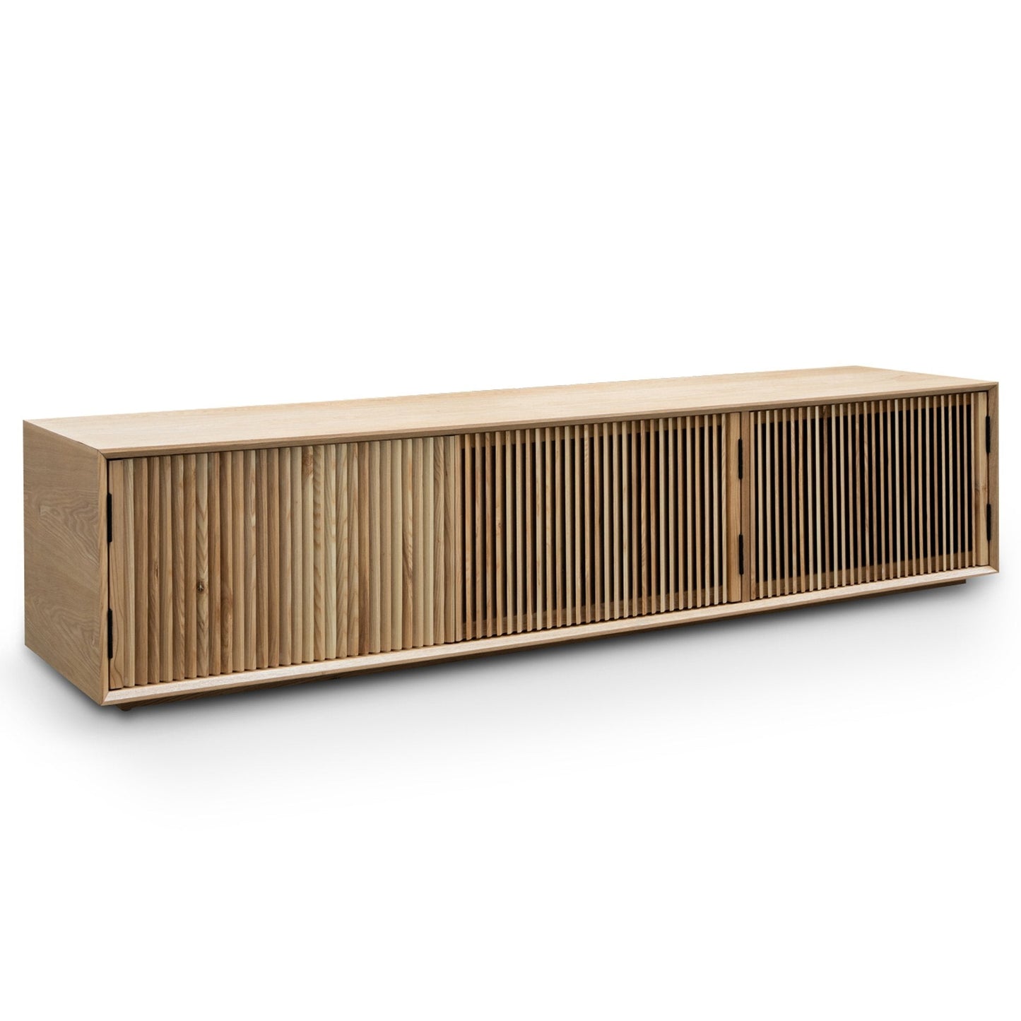 2m Wooden TV Entertainment Unit - Natural Ash