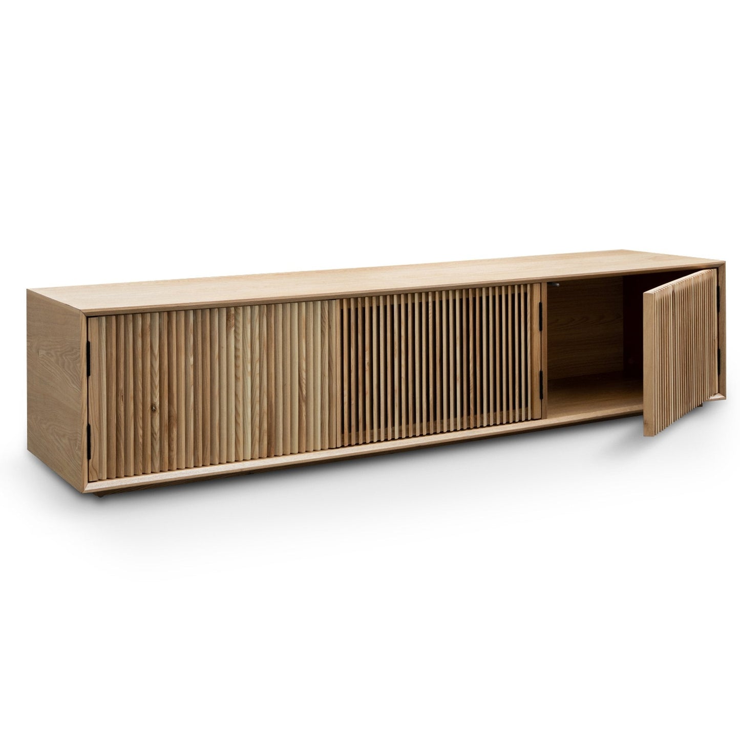 2m Wooden TV Entertainment Unit - Natural Ash