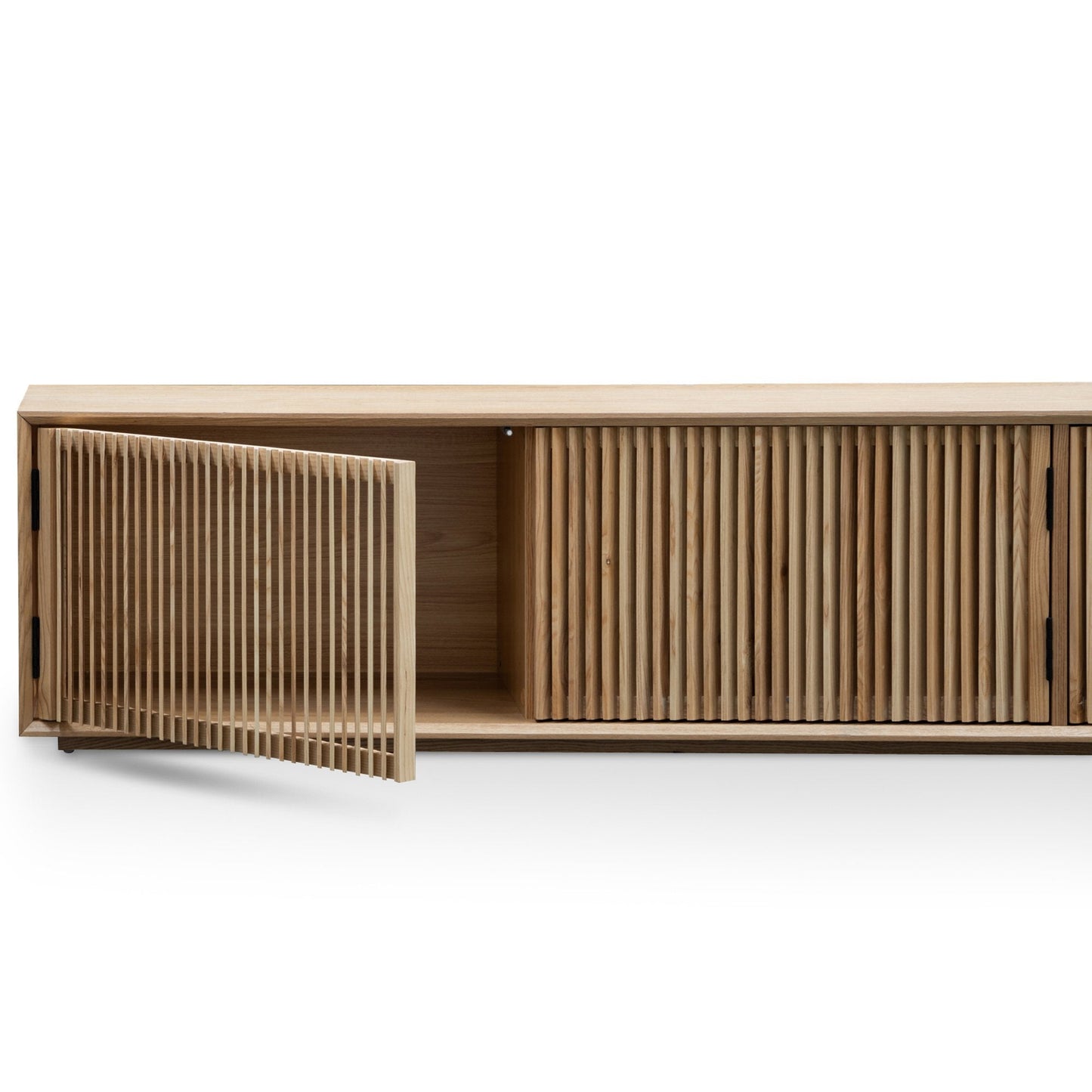 2m Wooden TV Entertainment Unit - Natural Ash