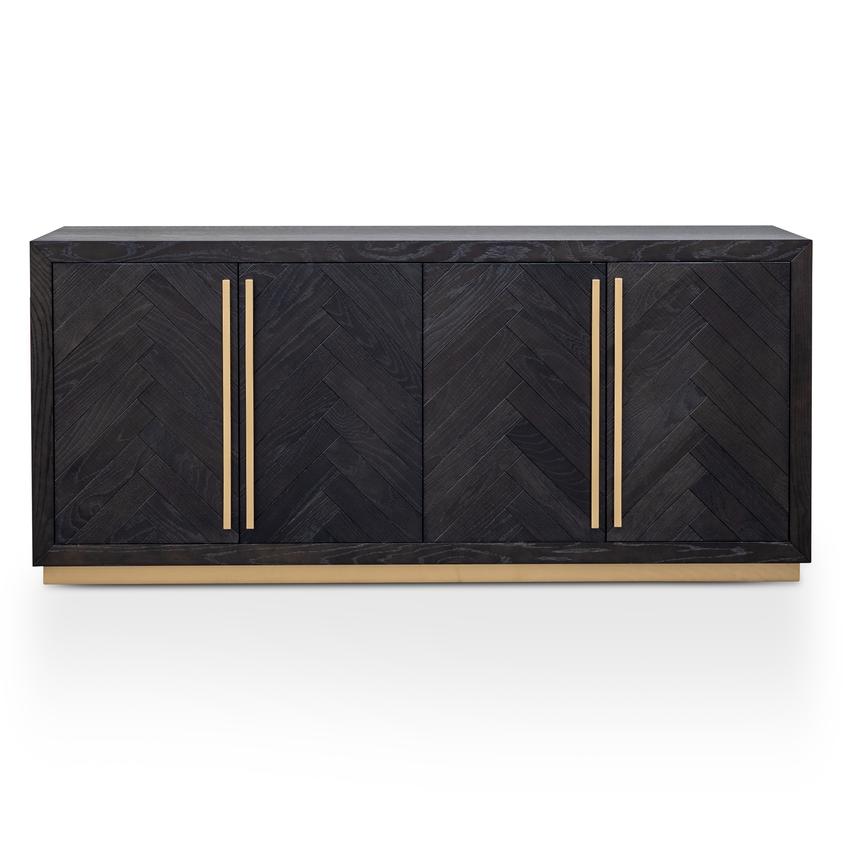 Wide Sideboard - Black and Brass