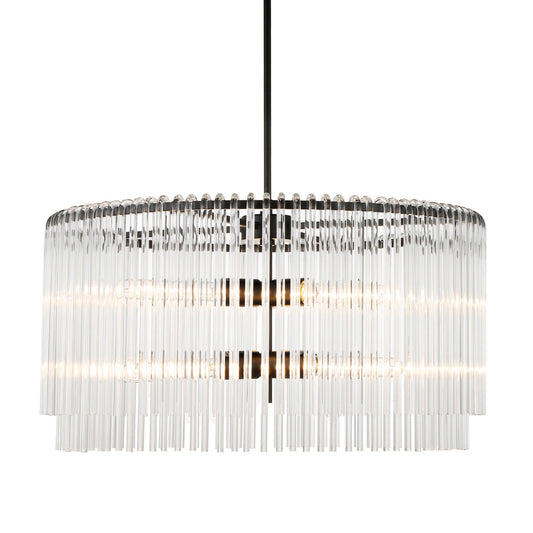 Zara Pendant - Round Black