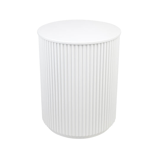 Nomad Round Side Table - White