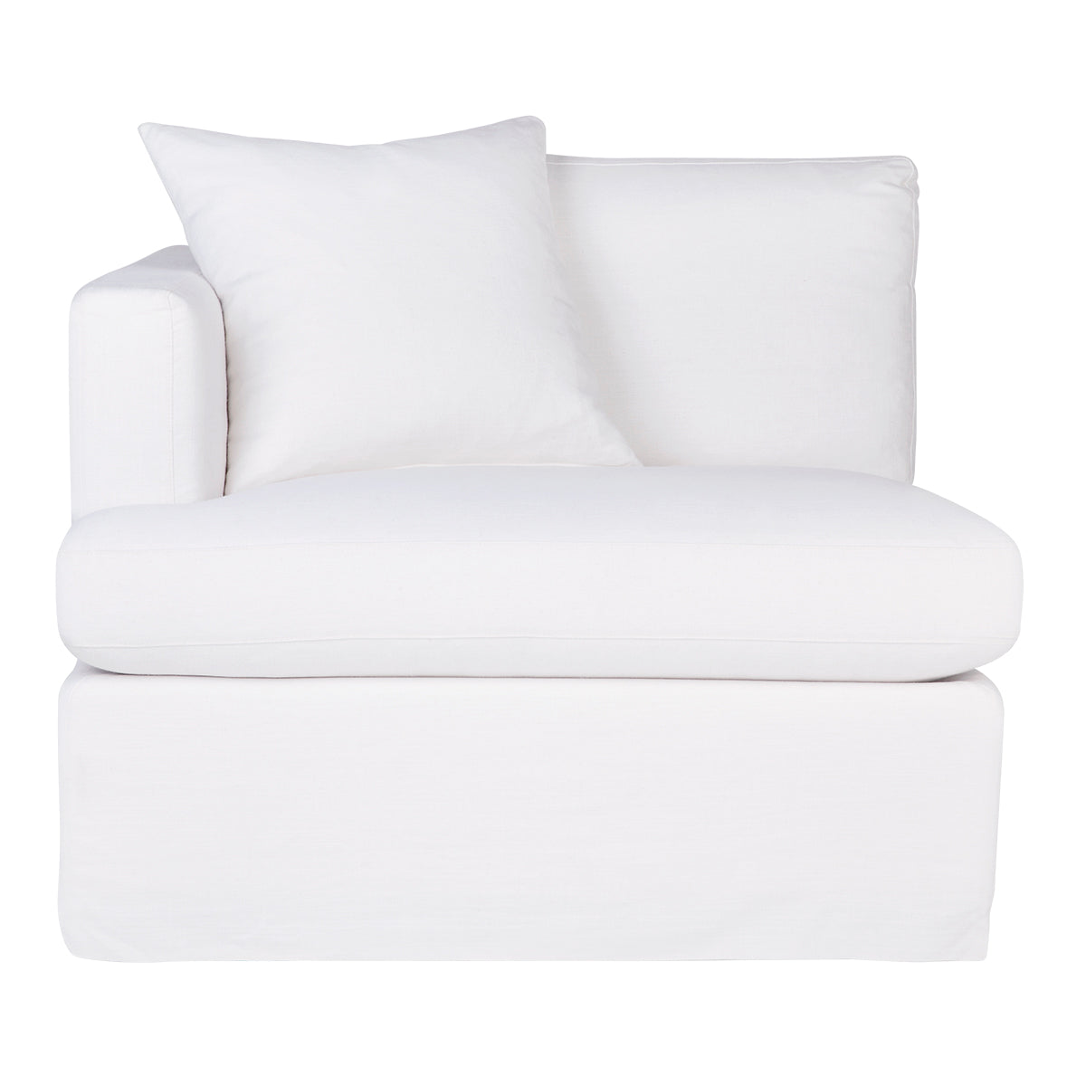 Birkshire Slip Cover Left Arm Facing Seat - White Linen