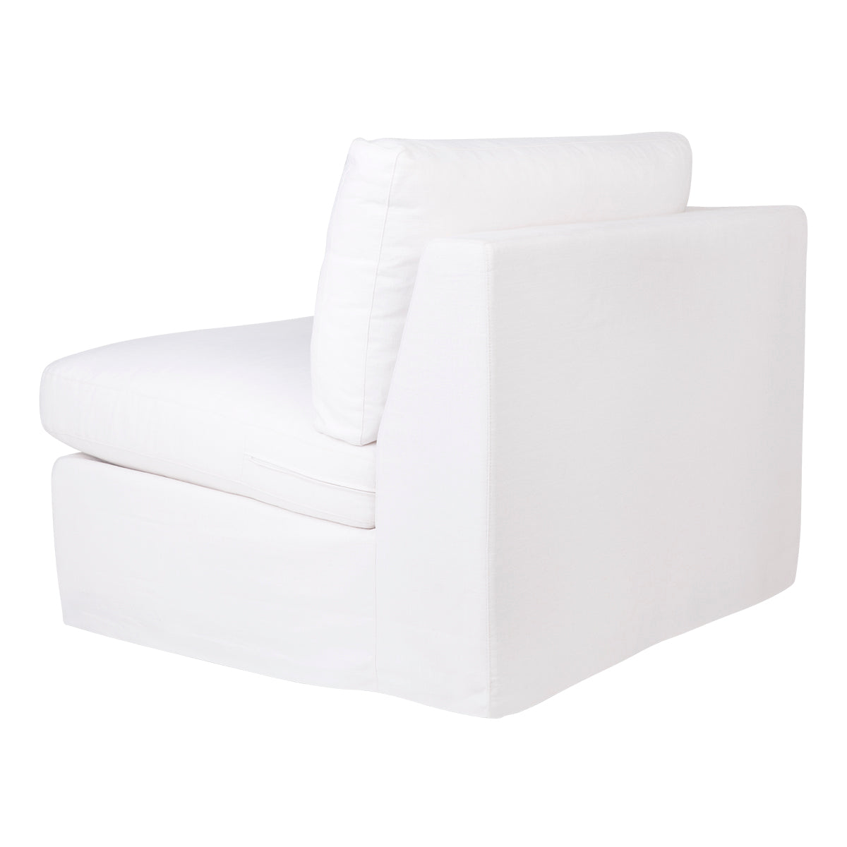Birkshire Slip Cover Left Arm Facing Seat - White Linen
