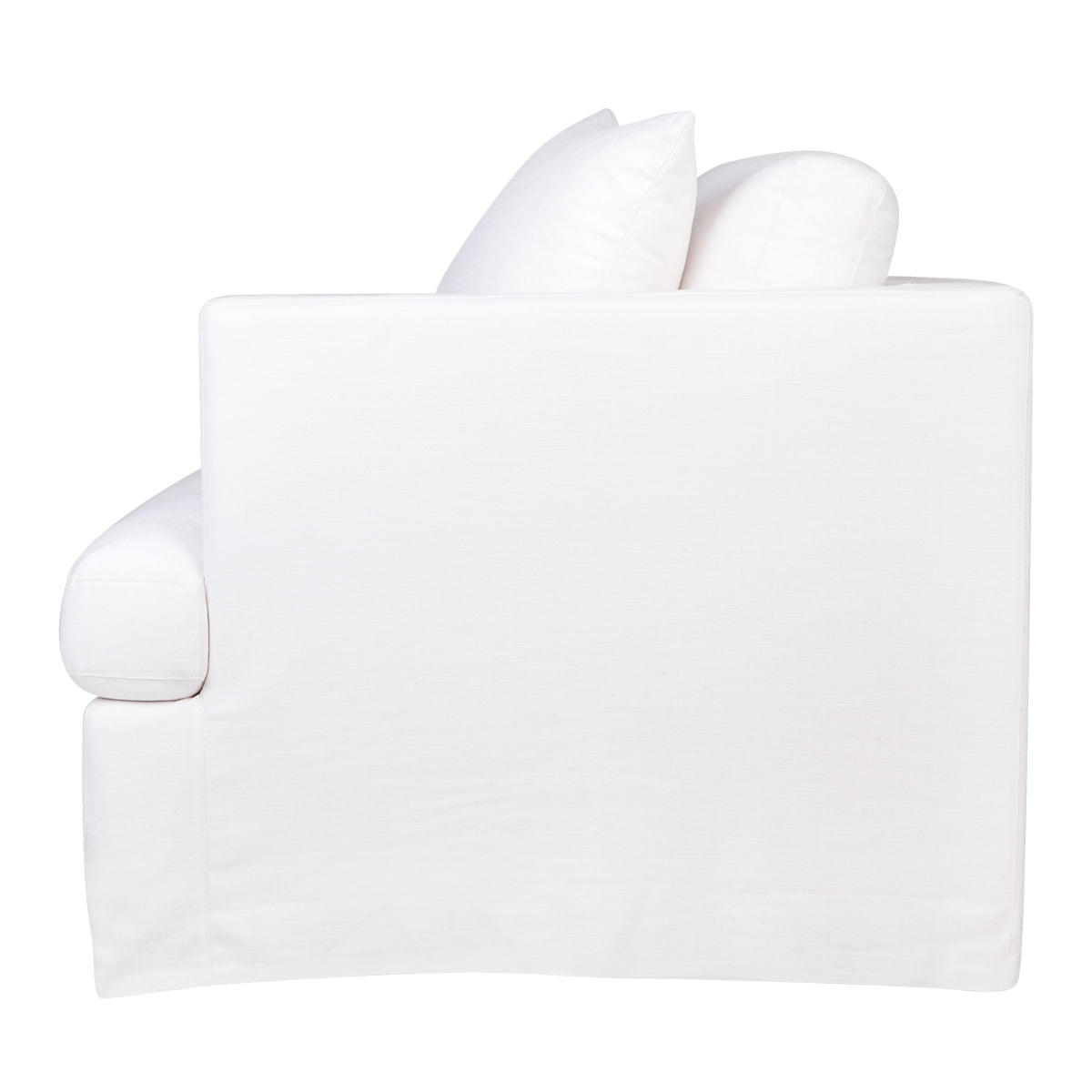 Birkshire Slip Cover Right Arm Facing Seat  - White Linen