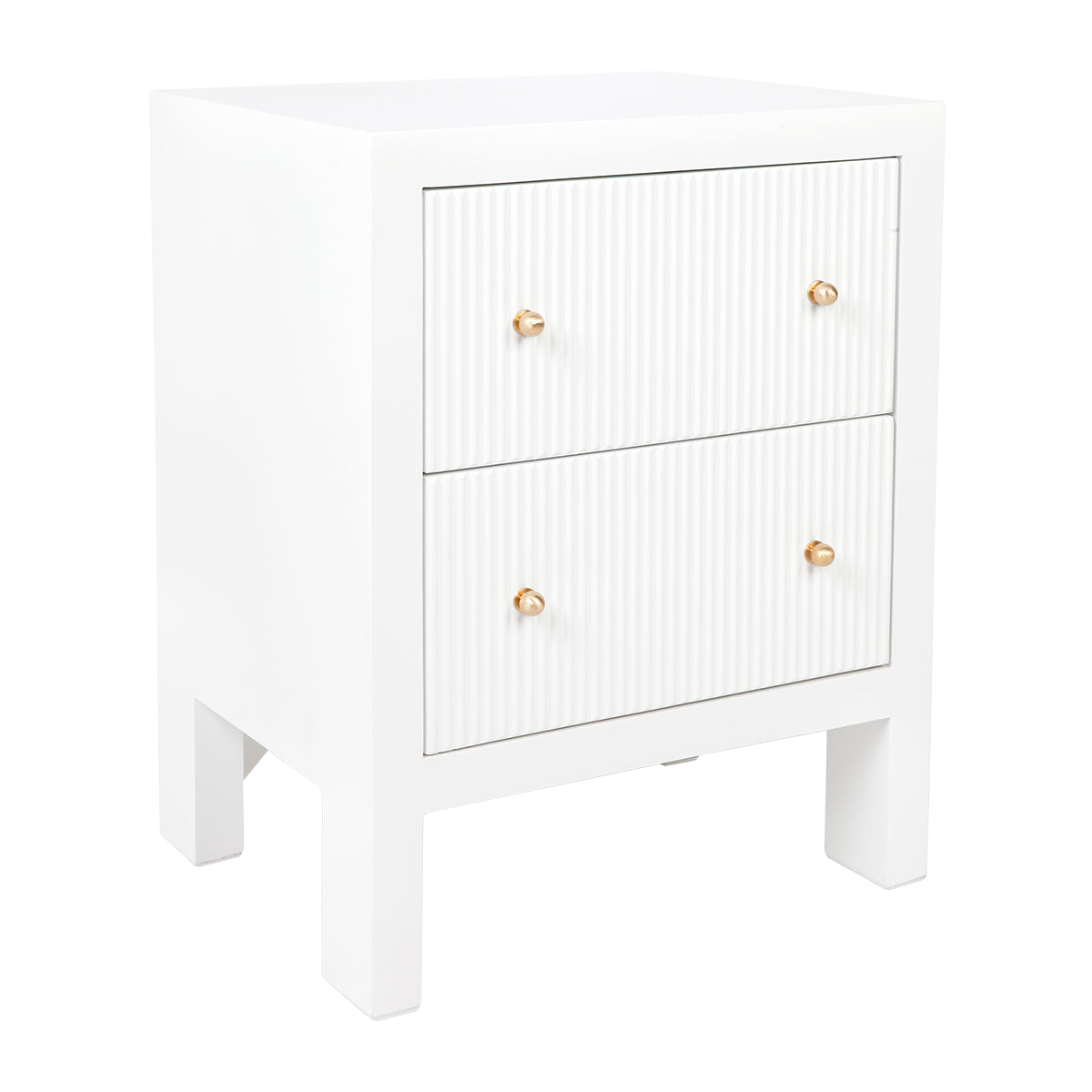 Ariana Bedside Table - Small White