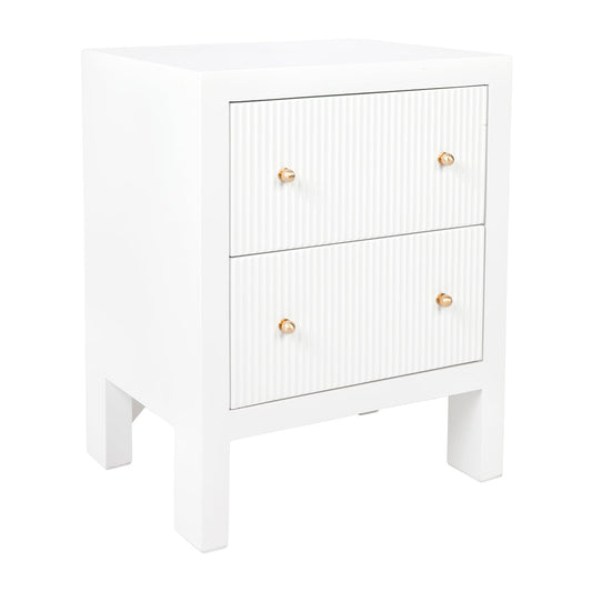 Ariana Bedside Table - Small White