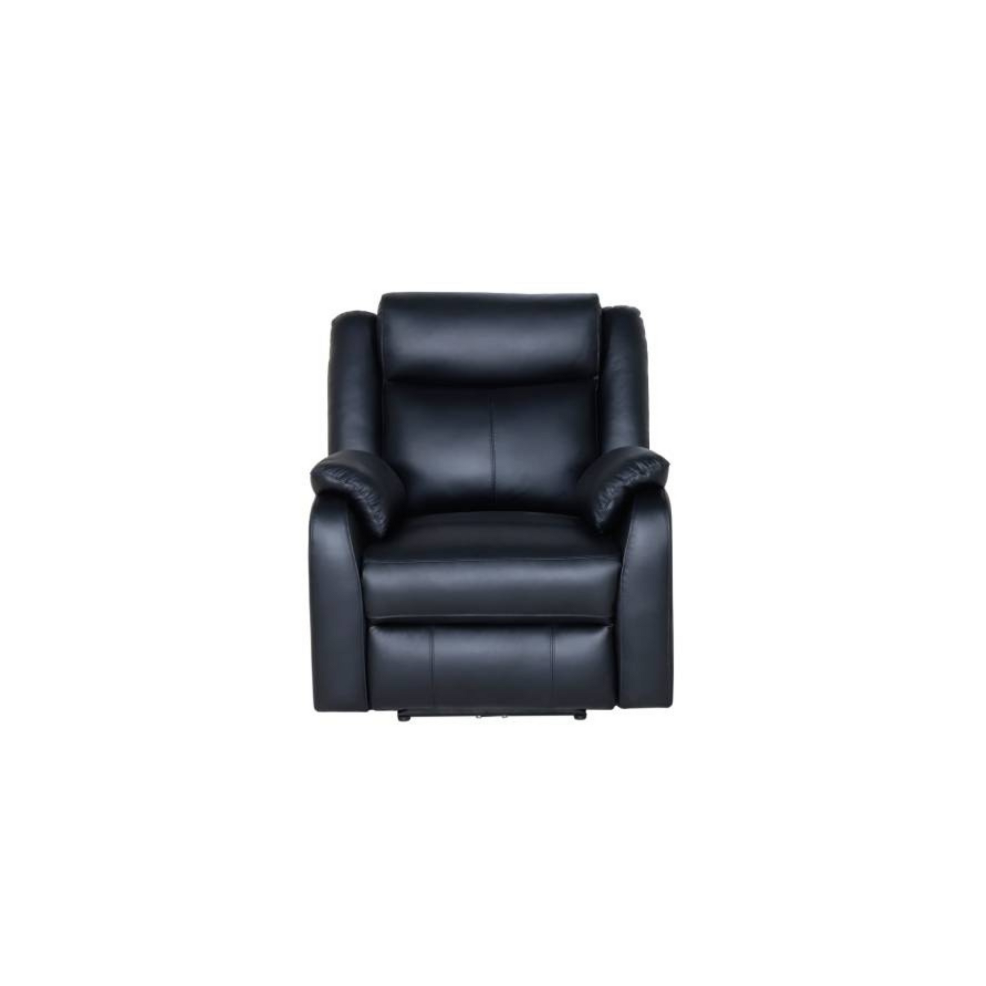 Serian Leather Electric Recliner Chair with USB Port - Black