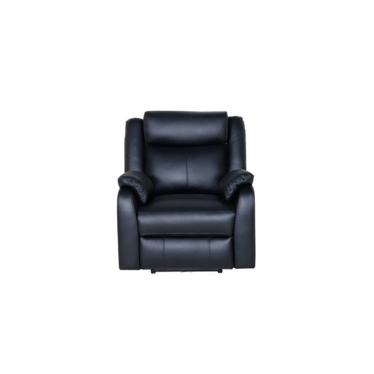 Serian Leather Electric Recliner Chair with USB Port - Black
