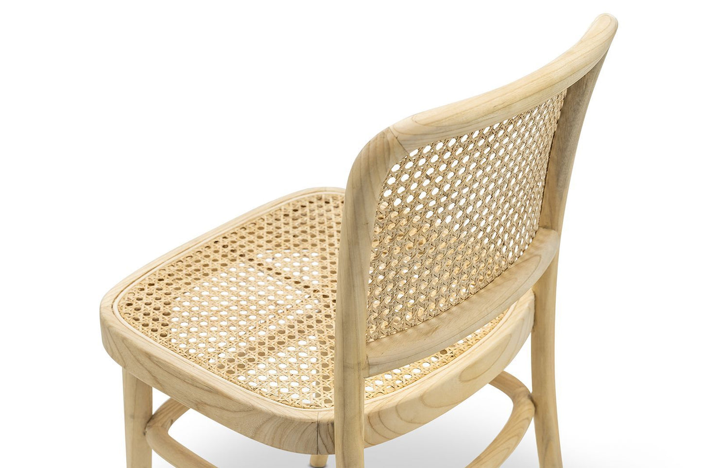 Set of 2 - Zara Teak Wood Cane Dining Chair - Natural