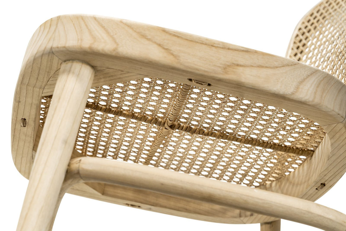 Set of 2 - Zara Teak Wood Cane Dining Chair - Natural