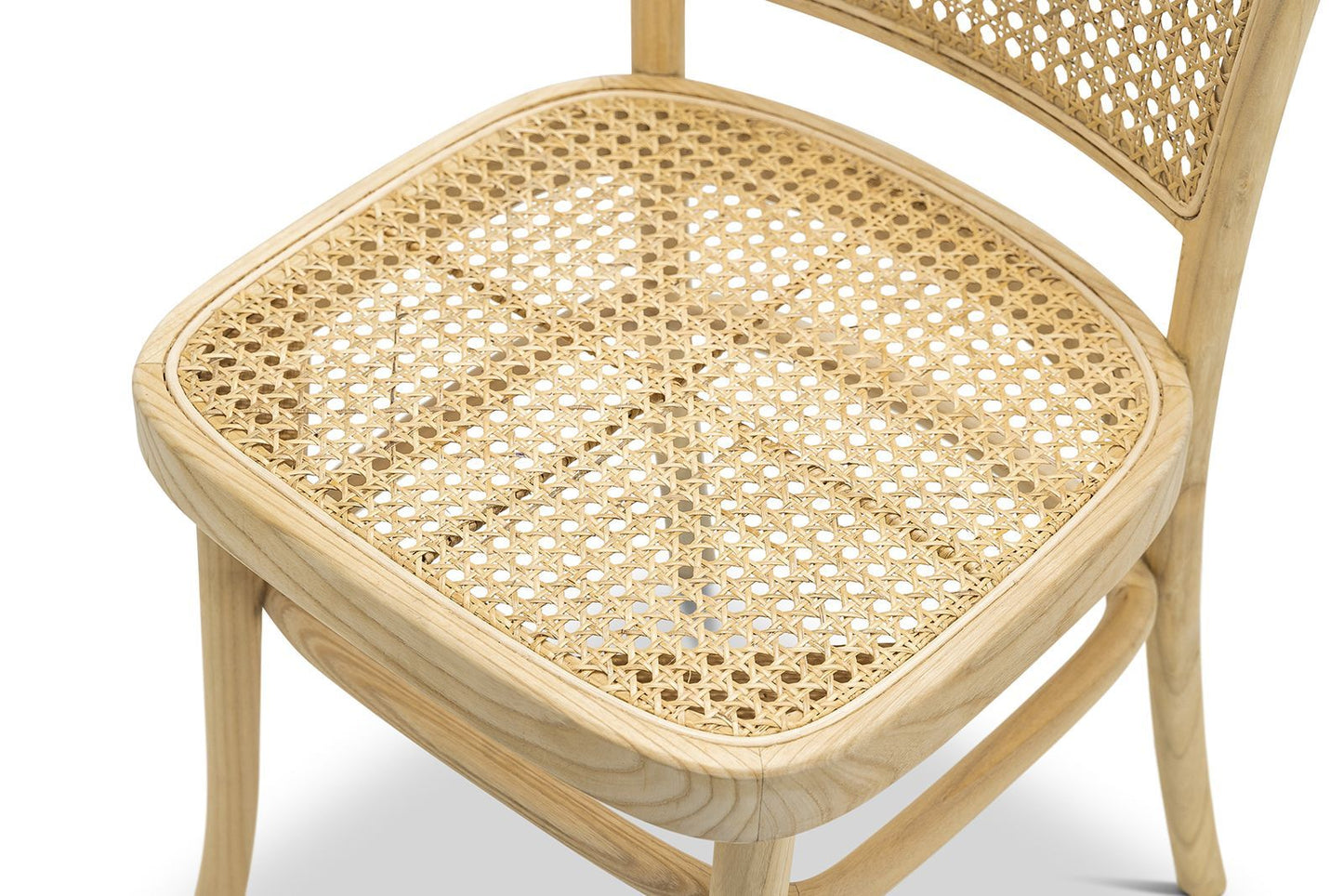 Set of 2 - Zara Teak Wood Cane Dining Chair - Natural