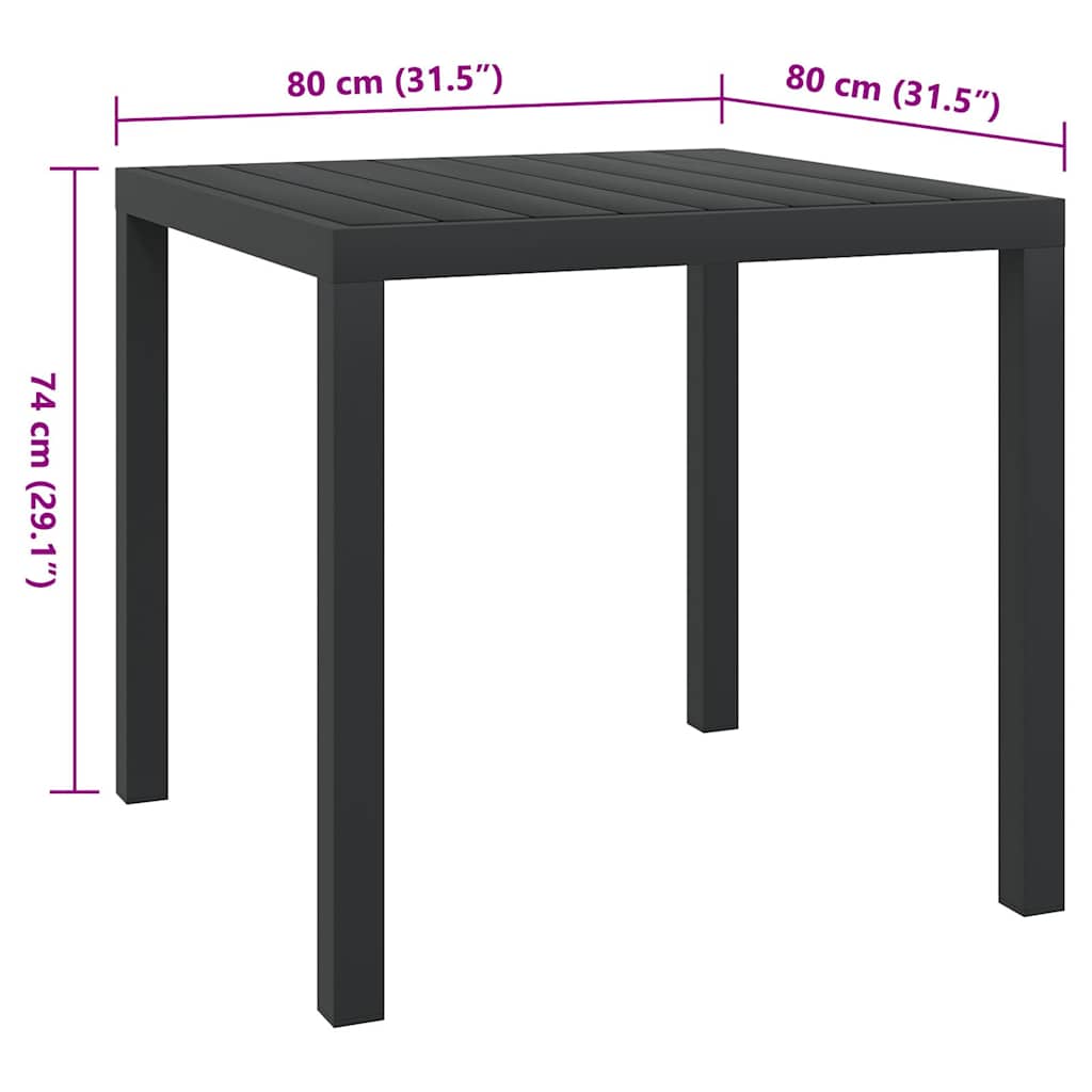 Garden Table Aluminium And Wpc
