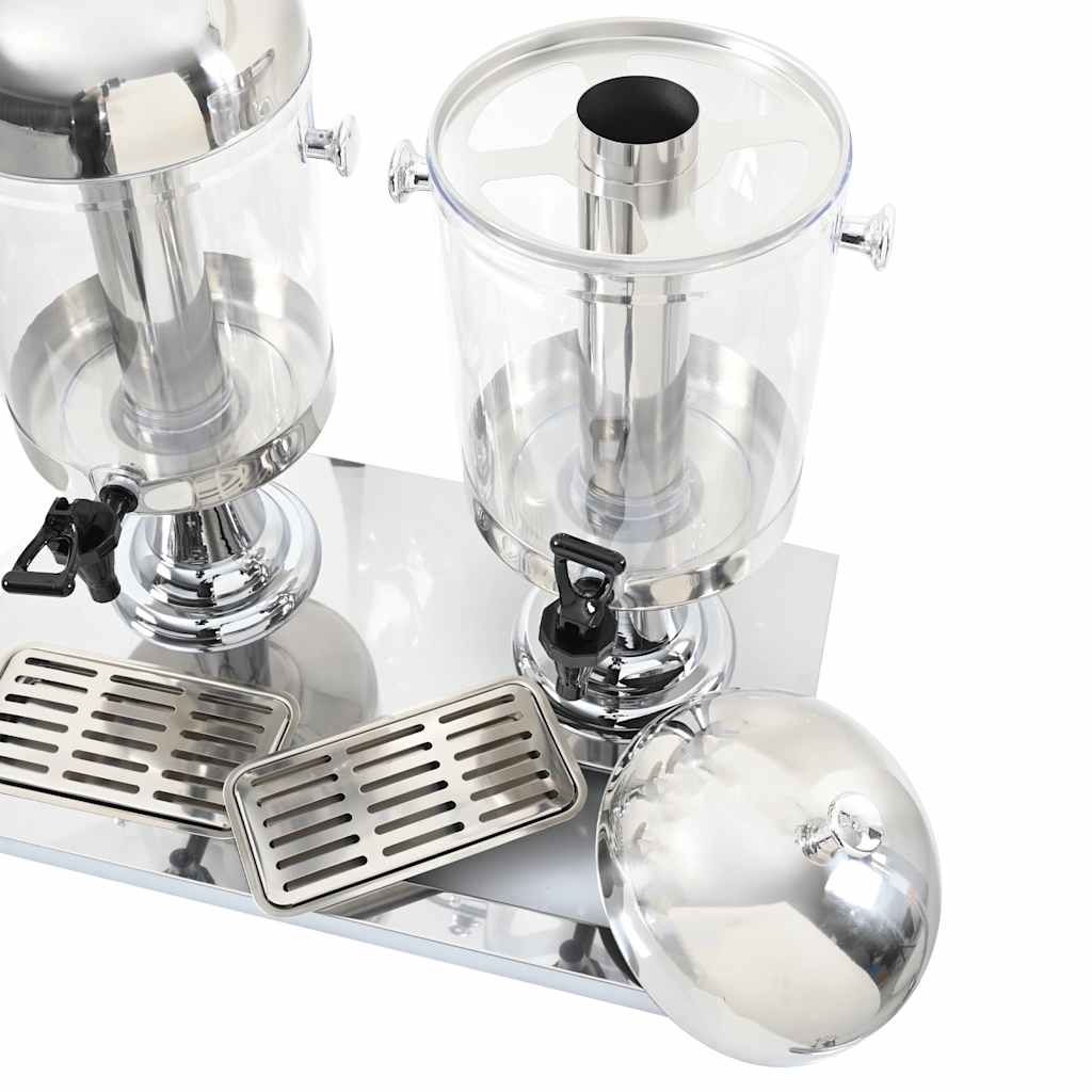 Double Juice Dispenser Stainless Steel 2 X 8 L