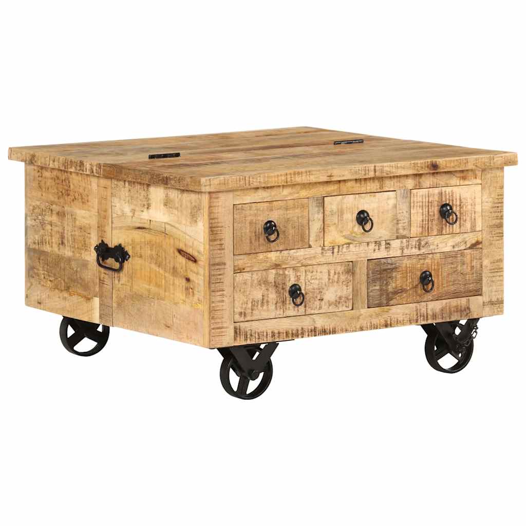 Coffee Table Reclaimed Wood 70X70X38 Cm