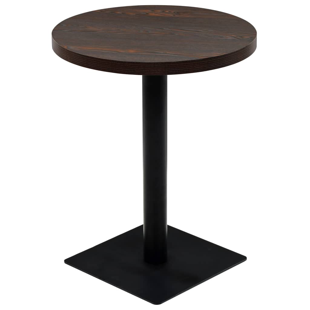 Bistro Table Mdf And Steel Round 60X75 Cm