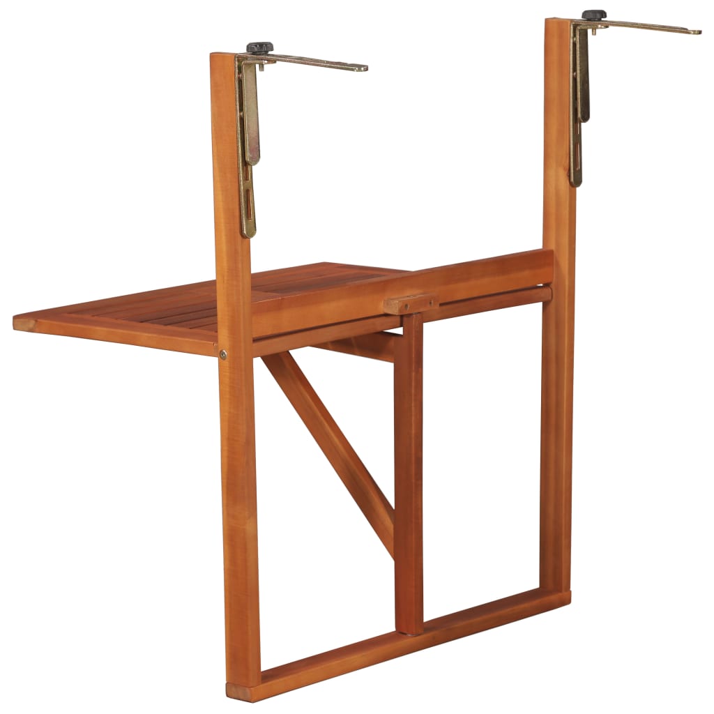 Hanging Balcony Table 64.5X44X80 Cm Solid Acacia Wood