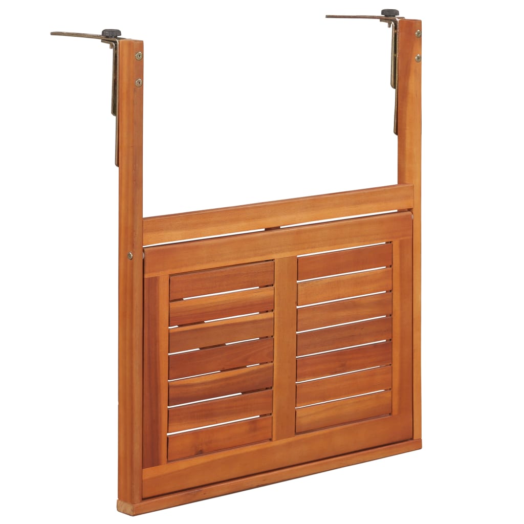 Hanging Balcony Table 64.5X44X80 Cm Solid Acacia Wood
