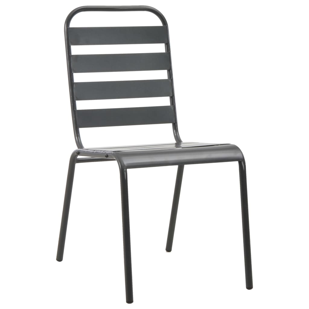 Stackable Outdoor Chairs 2 Pcs Steel