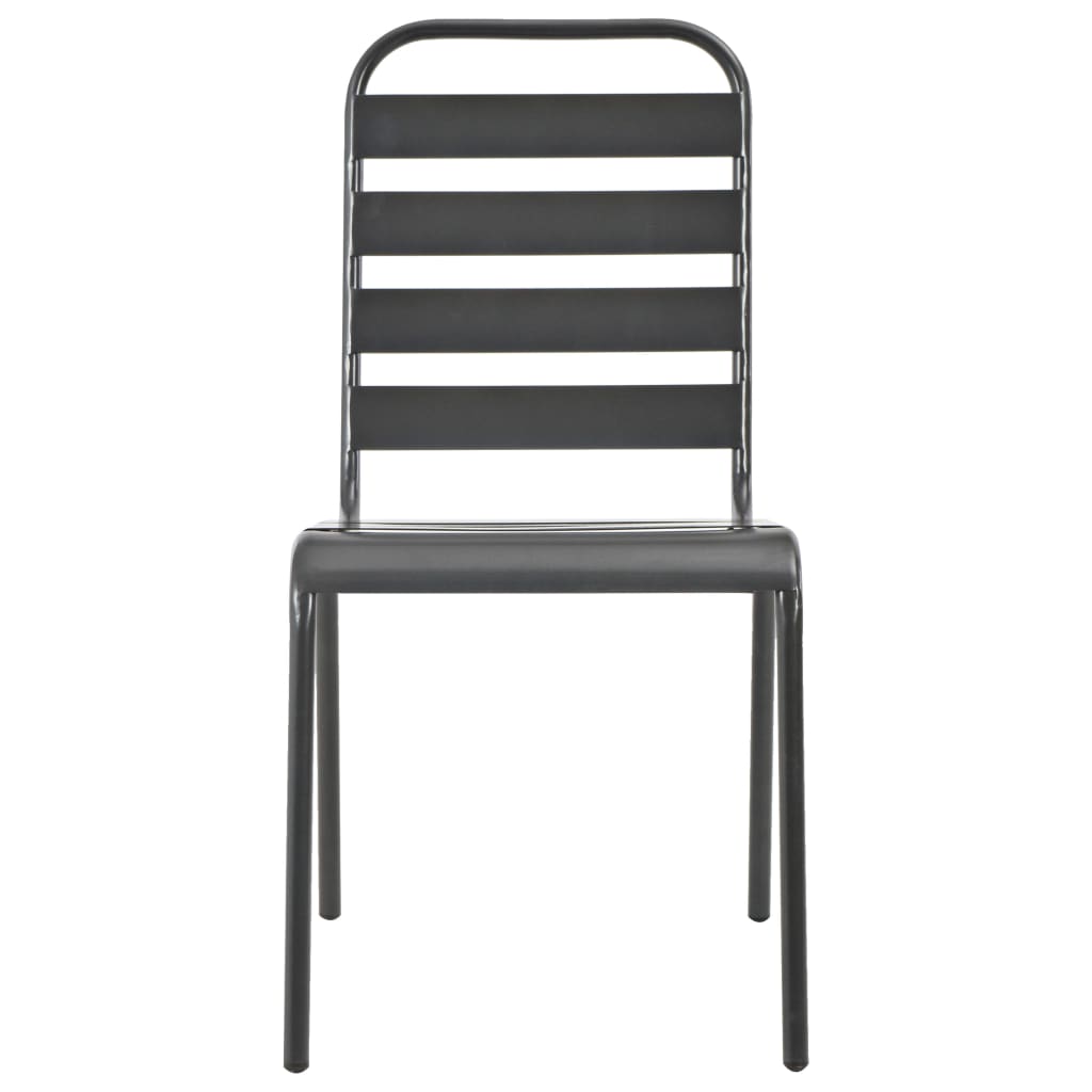 Stackable Outdoor Chairs 2 Pcs Steel