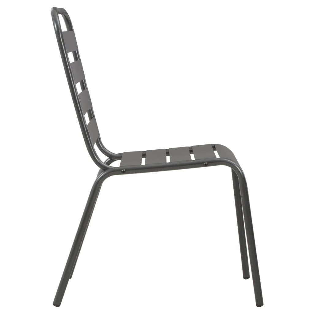 Stackable Outdoor Chairs 2 Pcs Steel