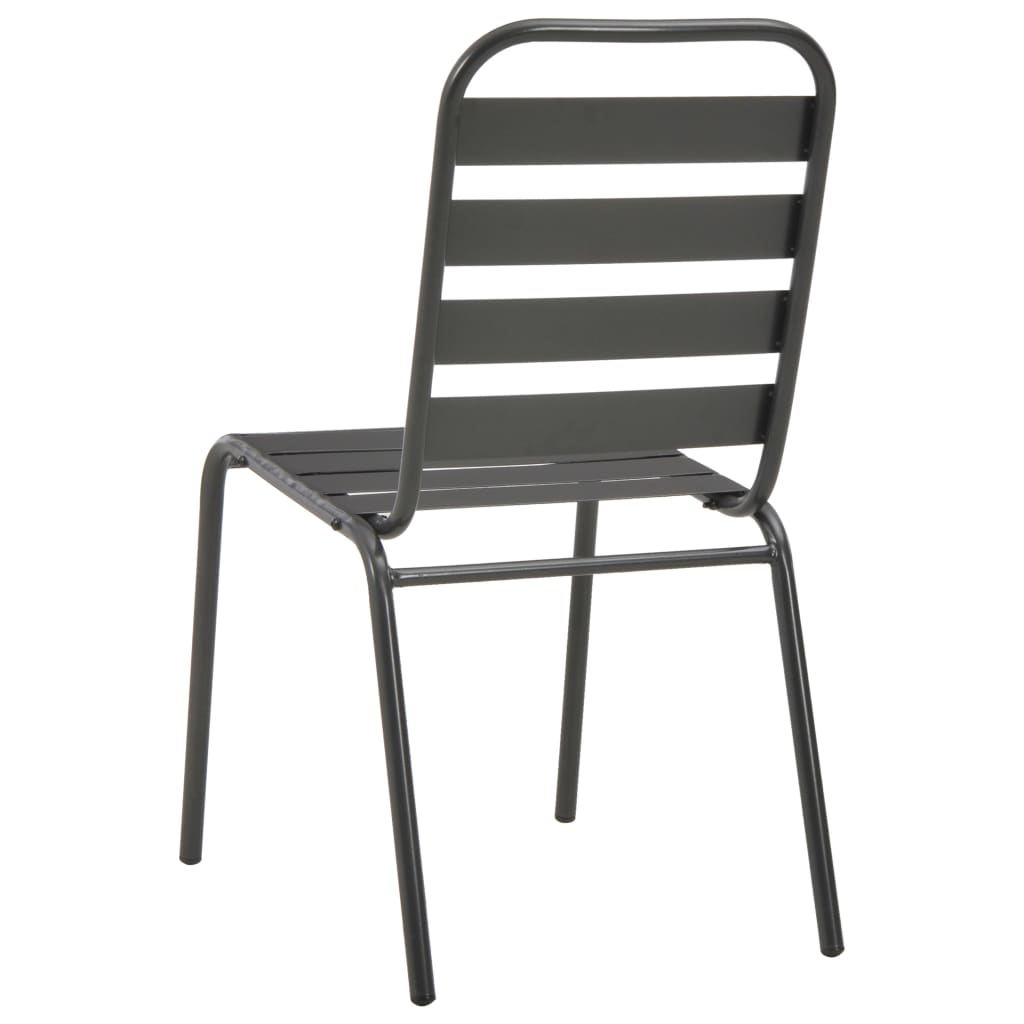 Stackable Outdoor Chairs 2 Pcs Steel