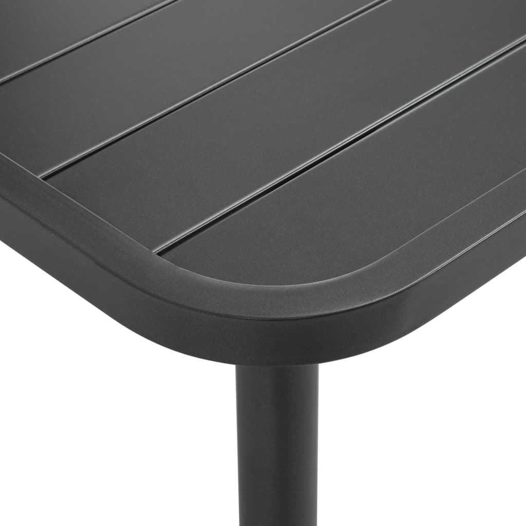 Garden Table Dark Grey Steel