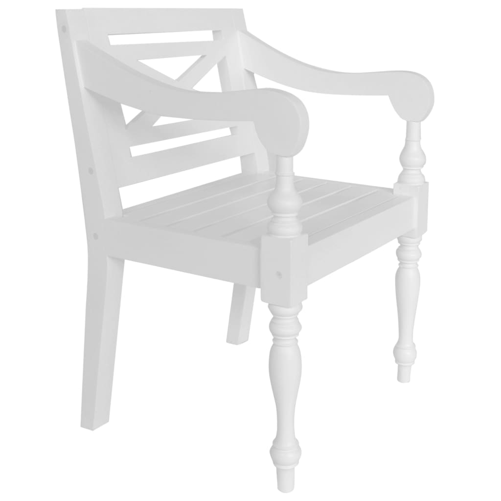 Batavia Chairs 2 Pcs Solid Mahogany Wood