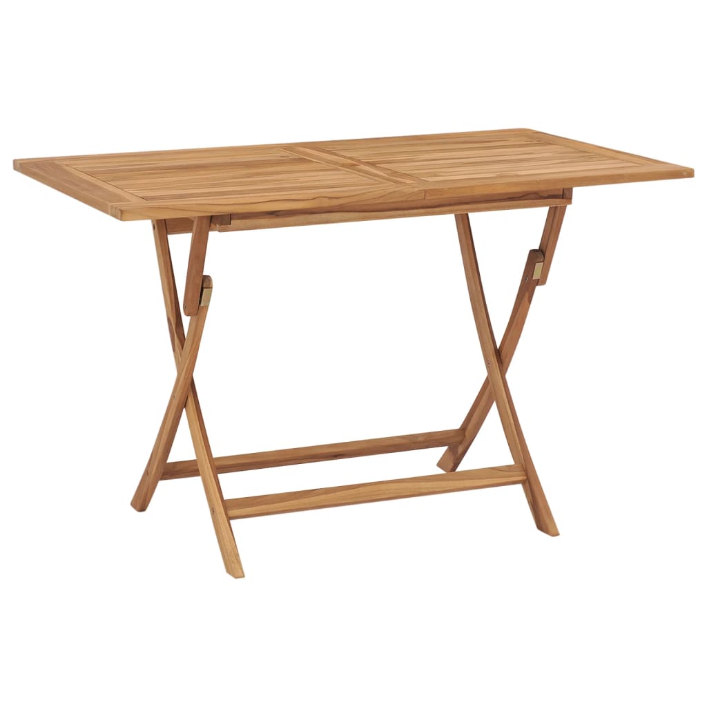 Folding Garden Table 120X70X75 Cm Solid Wood Teak