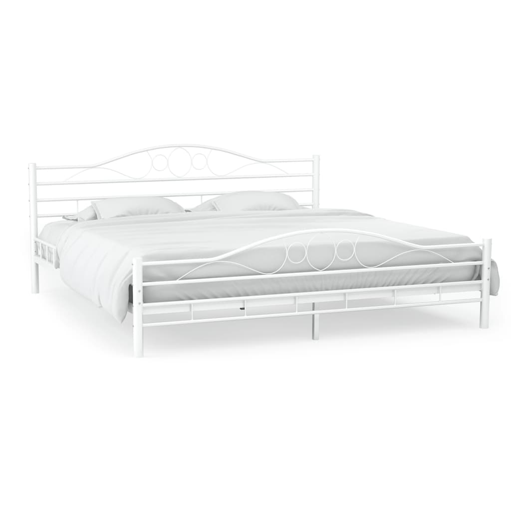 Bed Frame Without Mattress Metal 153X203 Cm Queen