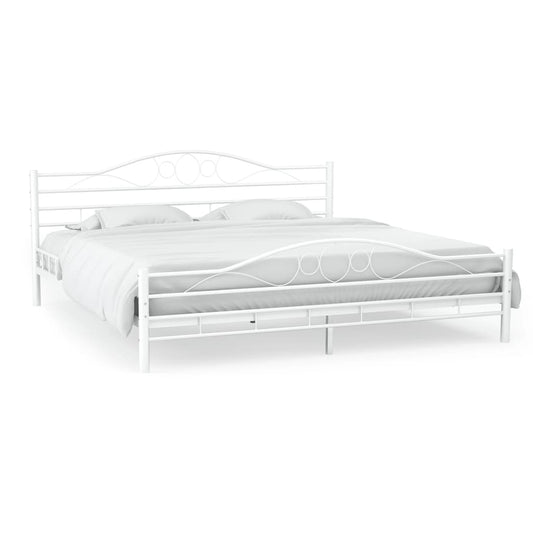 Bed Frame Without Mattress Metal 153X203 Cm Queen