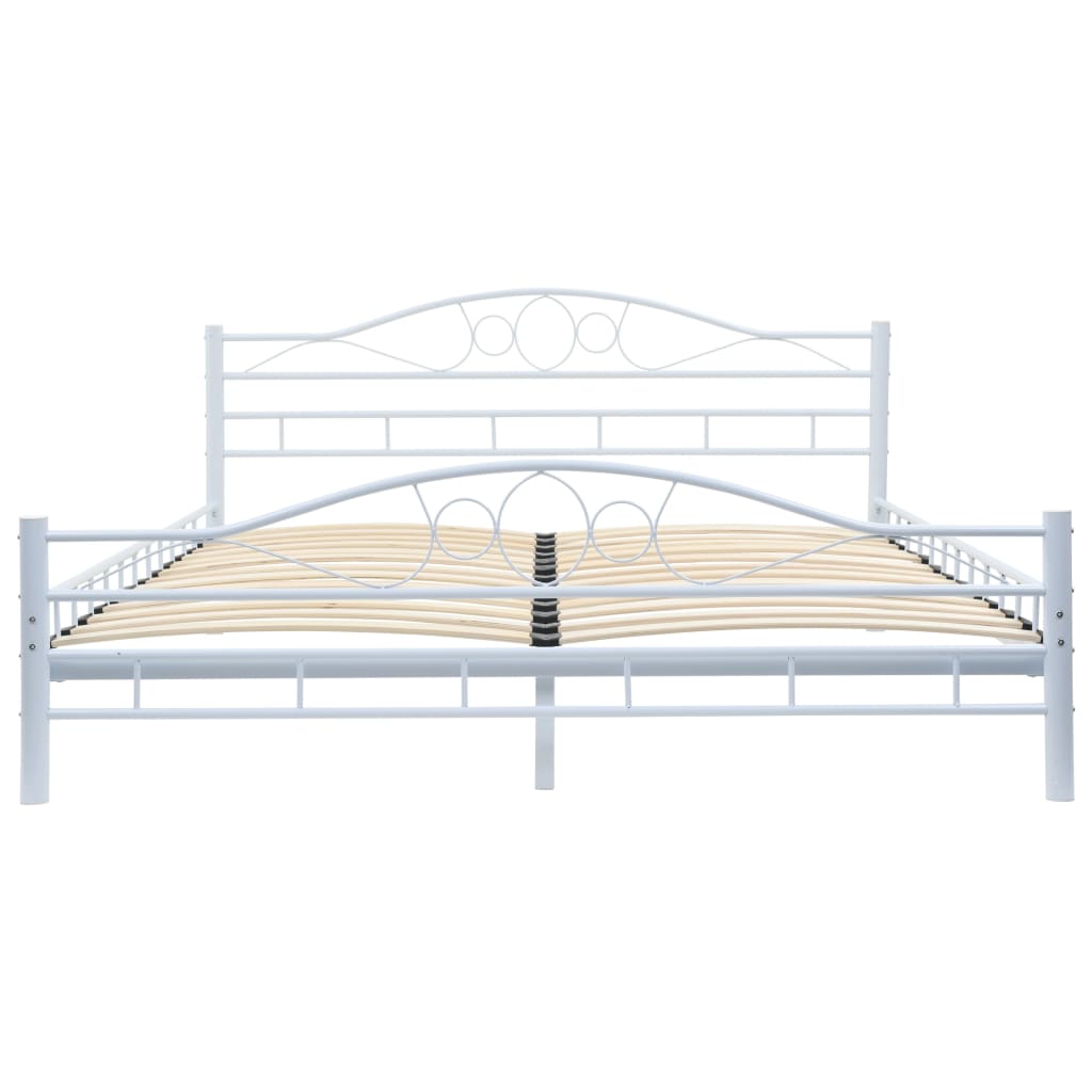 Bed Frame Without Mattress Metal 153X203 Cm Queen