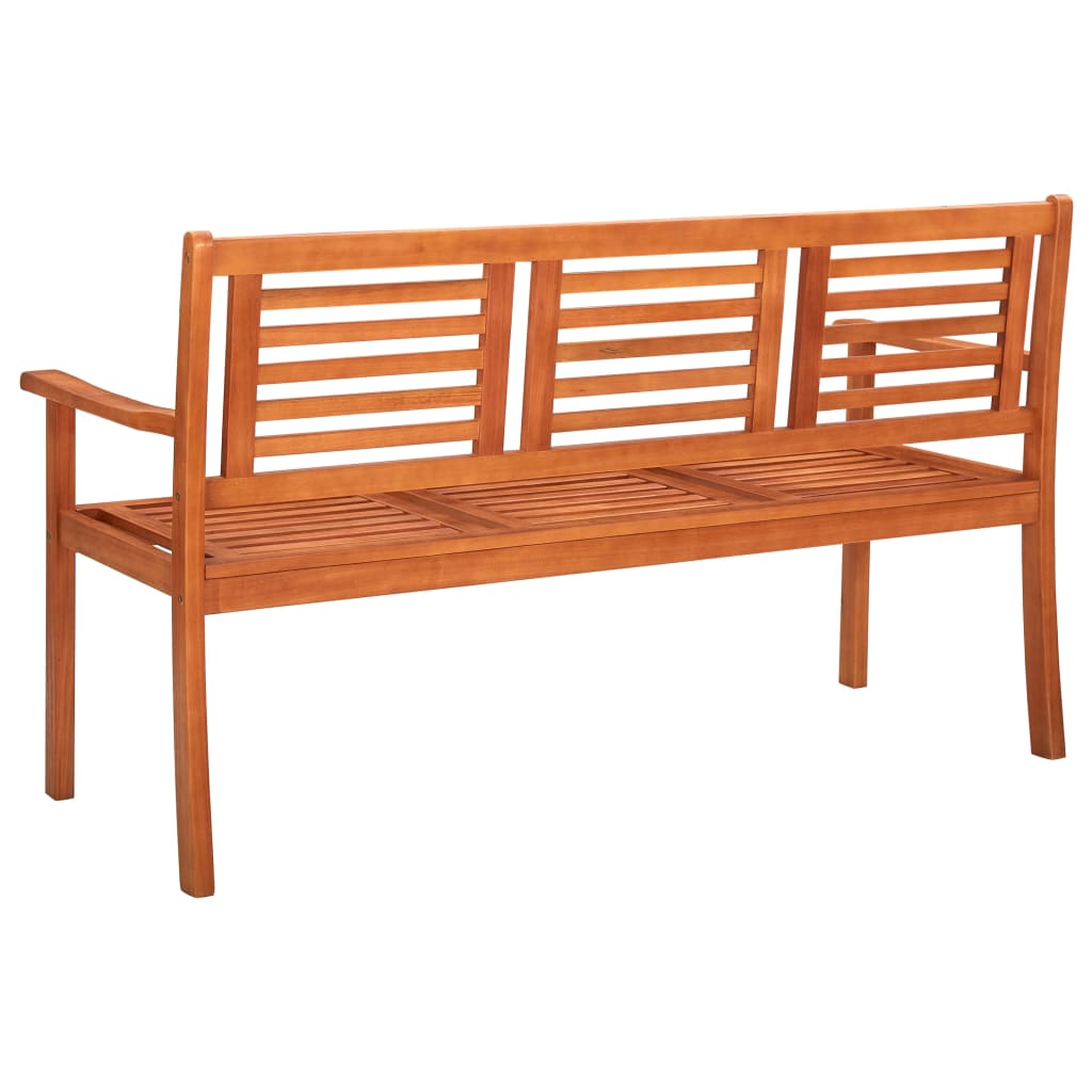 3-Seater Garden Bench 150 Cm Solid Eucalyptus Wood