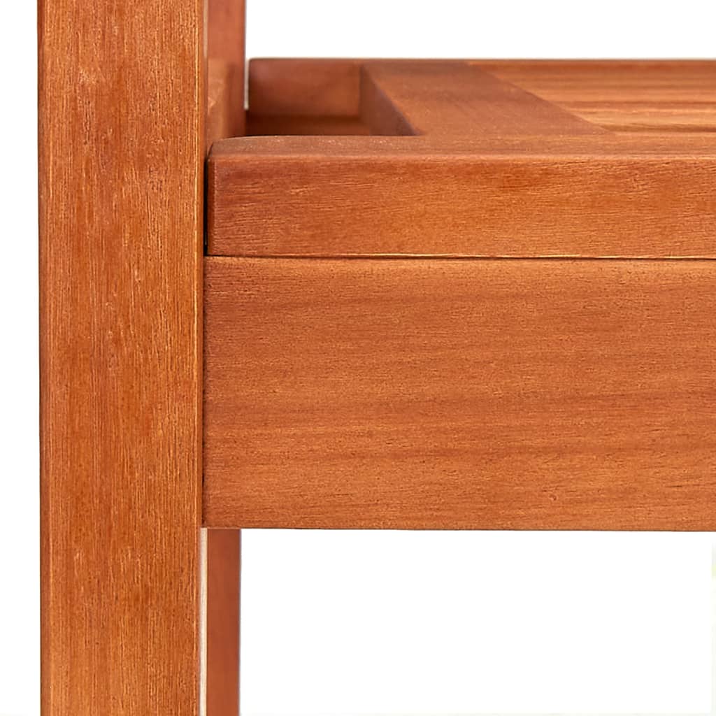 3-Seater Garden Bench 150 Cm Solid Eucalyptus Wood