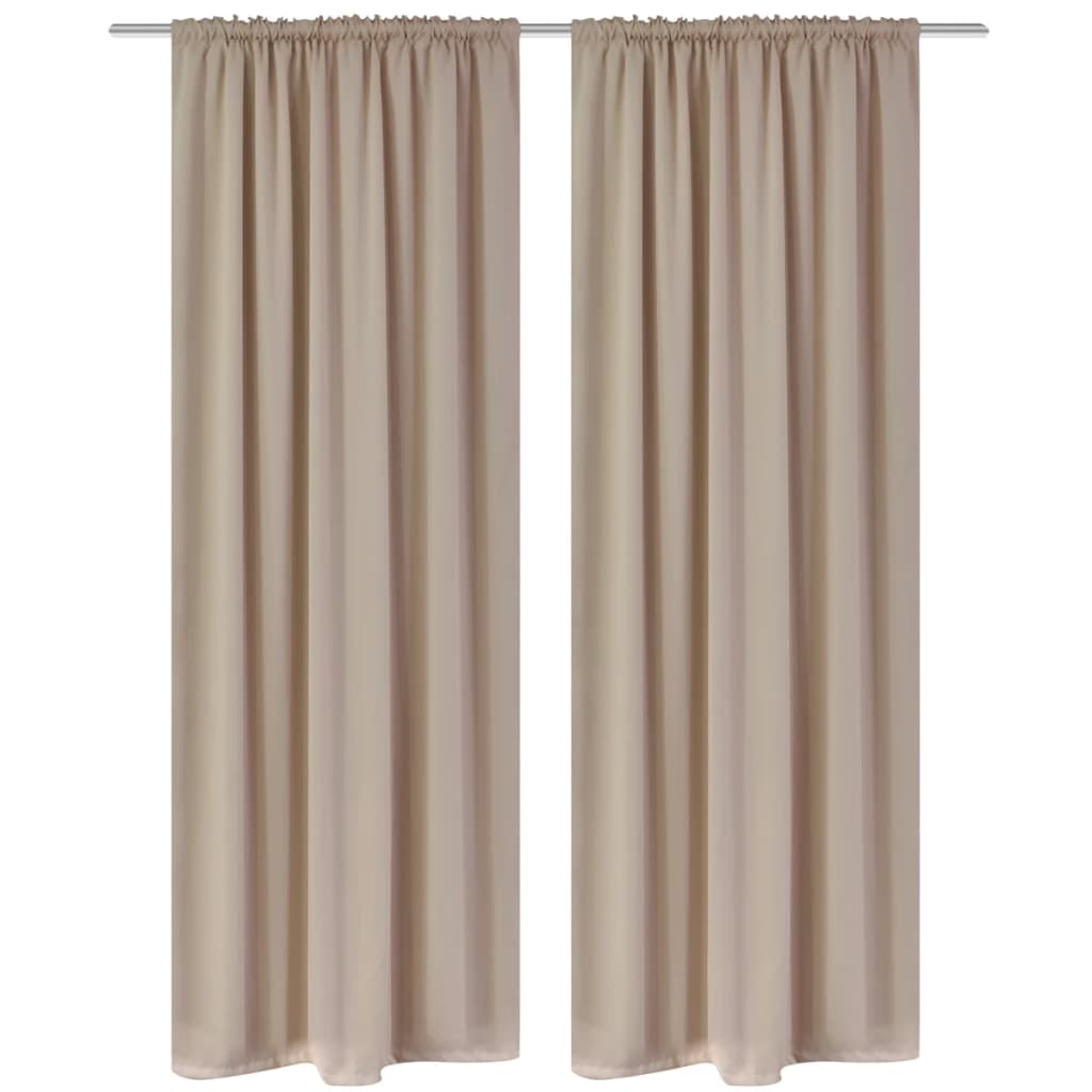 2 Pcs Slot-Headed Blackout Curtains