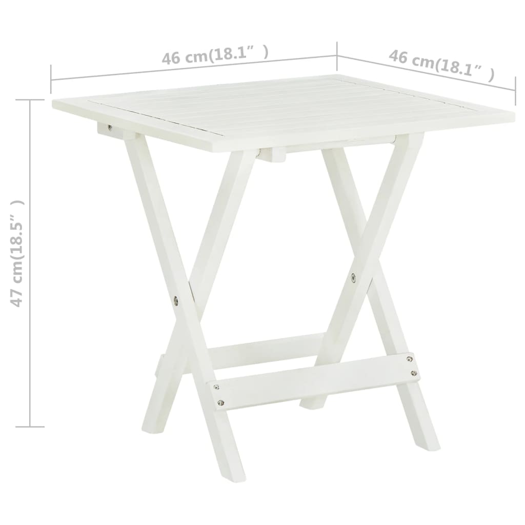 Bistro Table 46X46X47 Cm Solid Acacia Wood