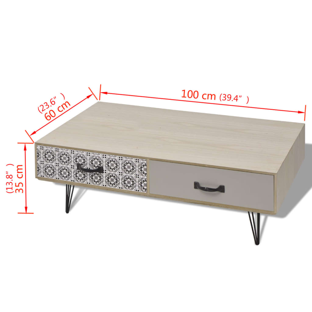Coffee Table 100X60X35 Cm