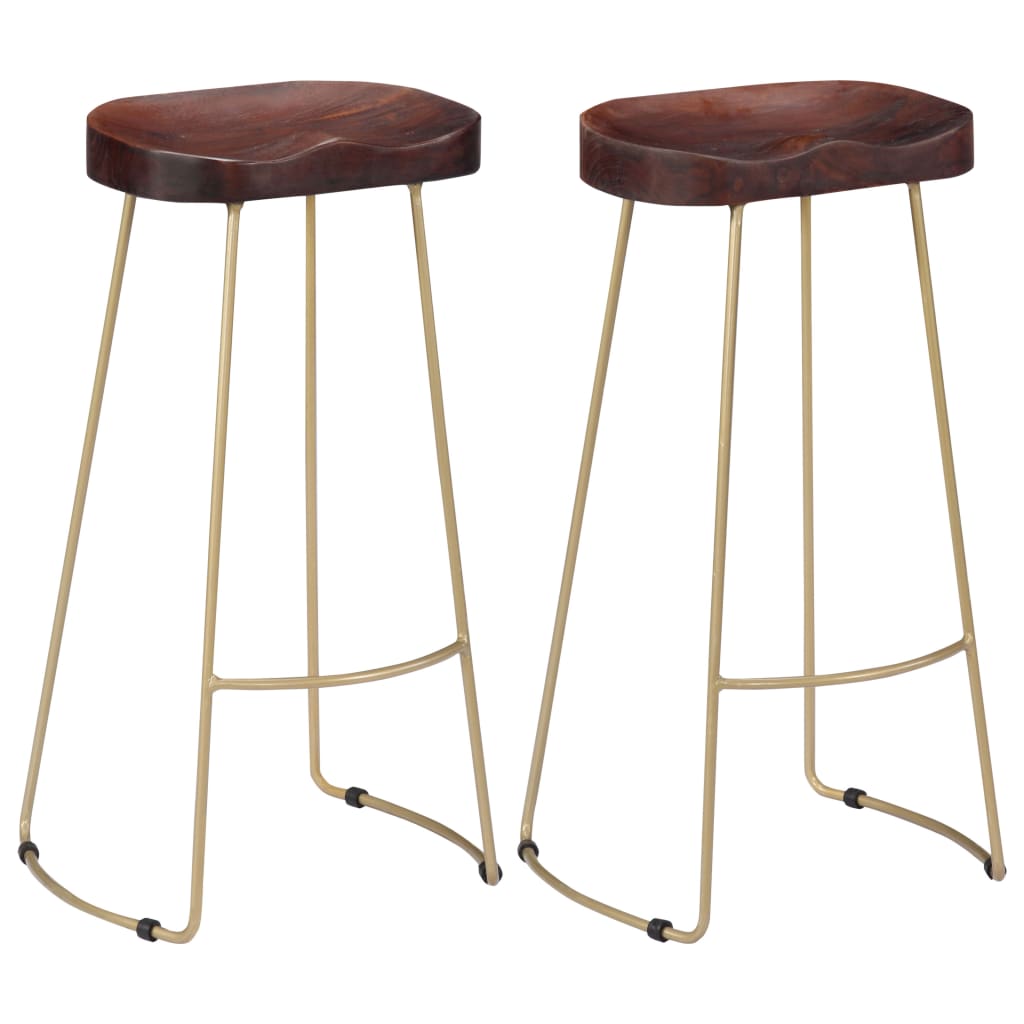 Gavin Bar Stools 2 Pcs 50X40X78 Cm Solid Wood Mango