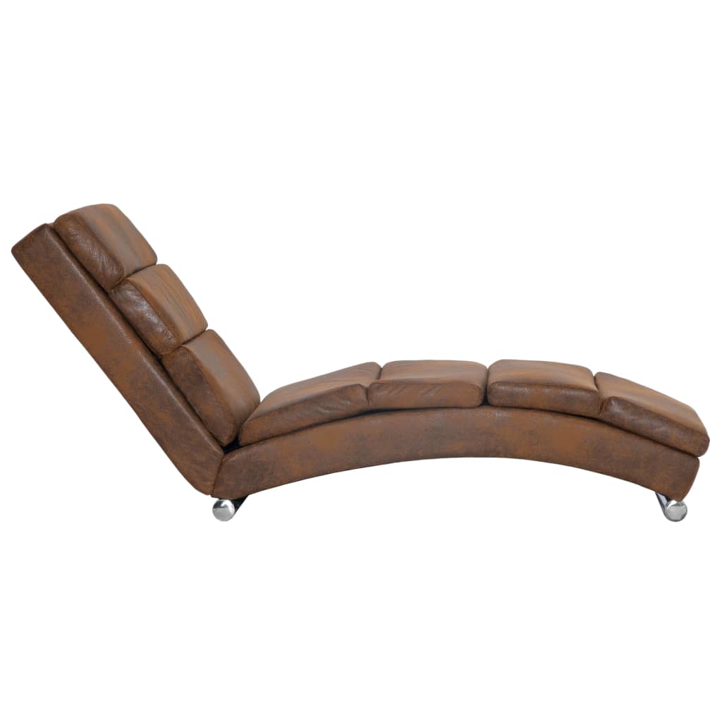 Chaise Longue Faux Suede Leather