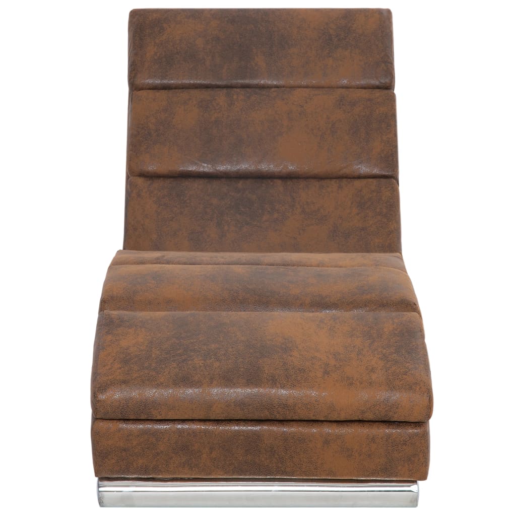 Chaise Longue Faux Suede Leather